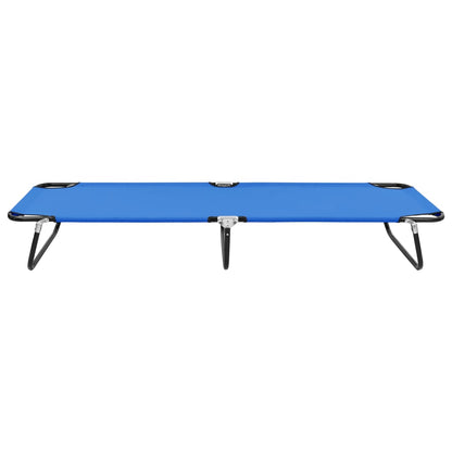 vidaXL Sun Lounger | Blue | Steel frame and polyester fabric | Standard Size