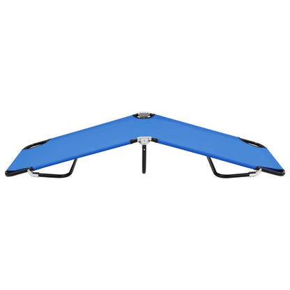 vidaXL Sun Lounger | Blue | Steel frame and polyester fabric | Standard Size