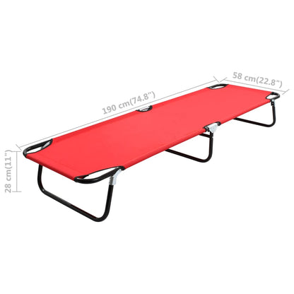 vidaXL Sun Lounger | Red