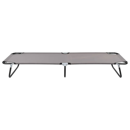 vidaXL Sun Lounger | Grey | Strong steel frame & 600D polyester | Standard