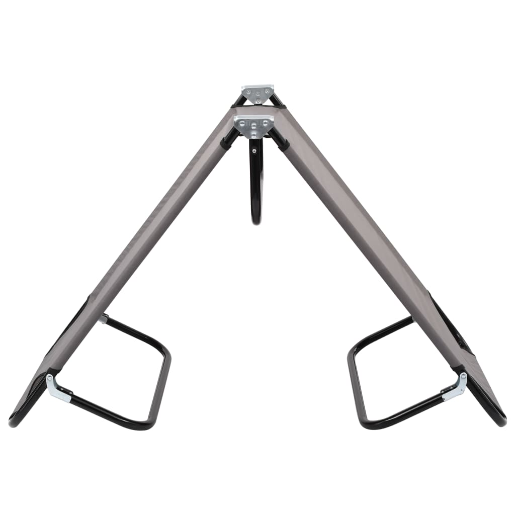 vidaXL Sun Lounger | Grey | Strong steel frame & 600D polyester | Standard
