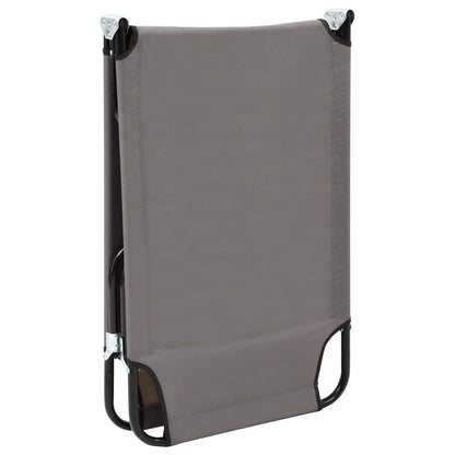 vidaXL Sun Lounger | Grey | Strong steel frame & 600D polyester | Standard