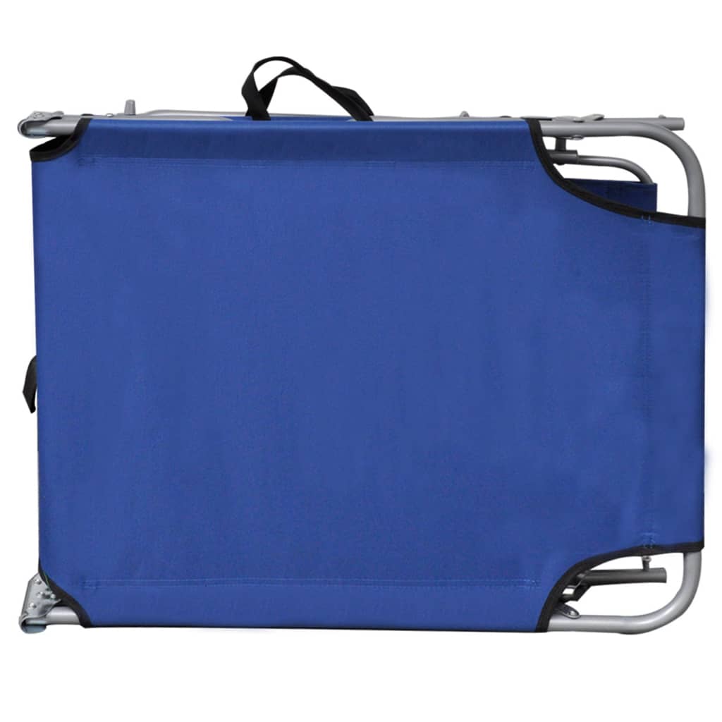 vidaXL Sunlounger | Blue | Powder-coated aluminium | Standard | Foldable