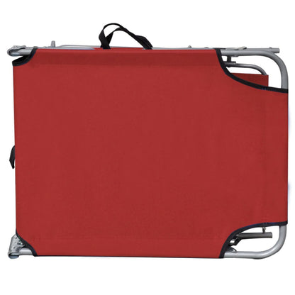 vidaXL Sunlounger | Red | Powder-coated aluminium | Standard