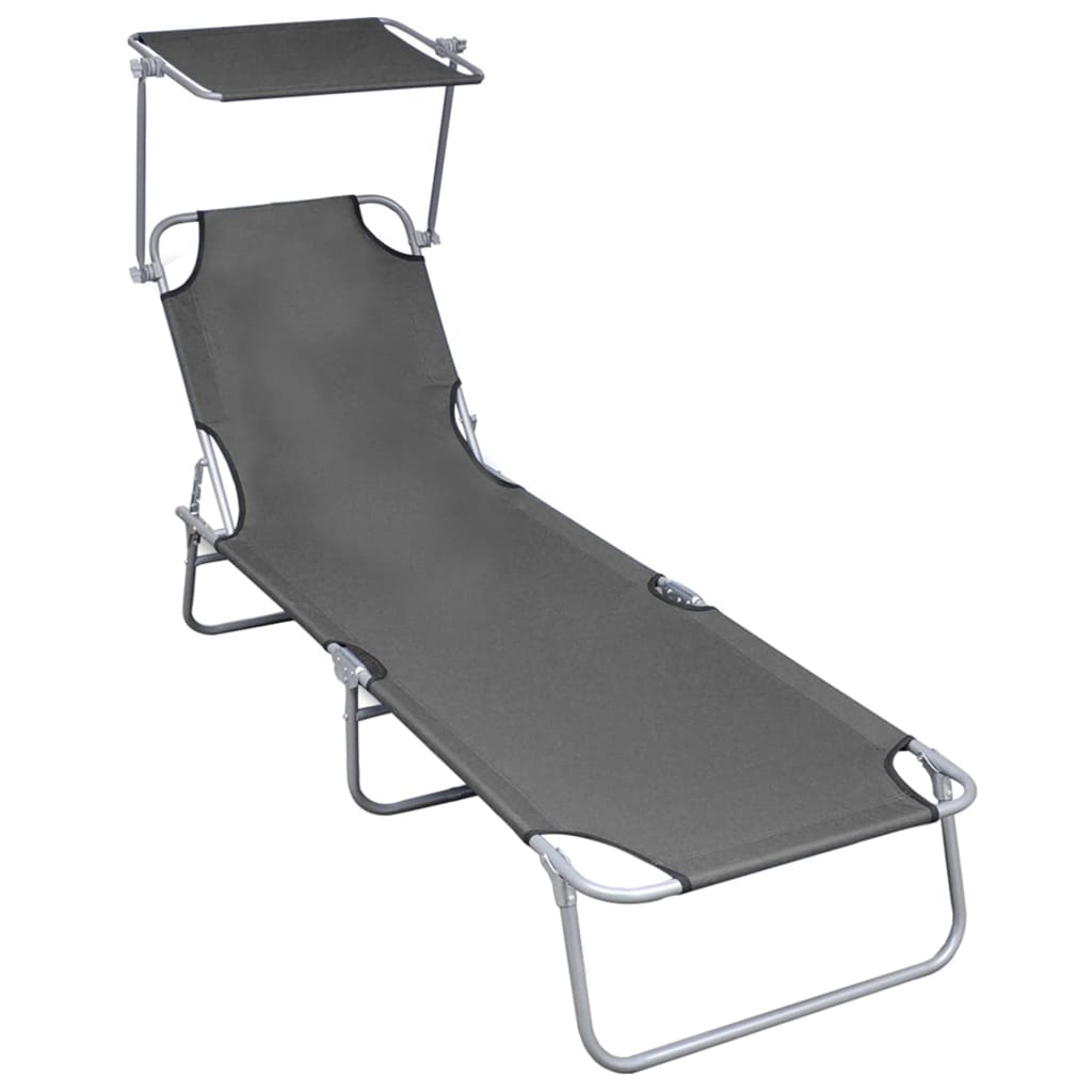 vidaXL Sunlounger | Grey