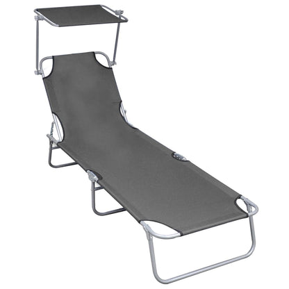 vidaXL Sunlounger | Grey