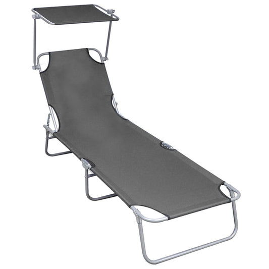 vidaXL Sunlounger | Grey