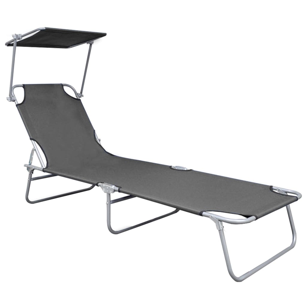 vidaXL Sunlounger | Grey