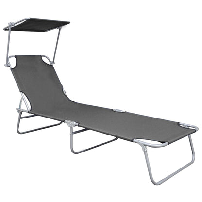 vidaXL Sunlounger | Grey