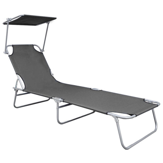vidaXL Sunlounger | Grey