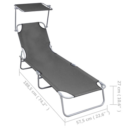 vidaXL Sunlounger | Grey