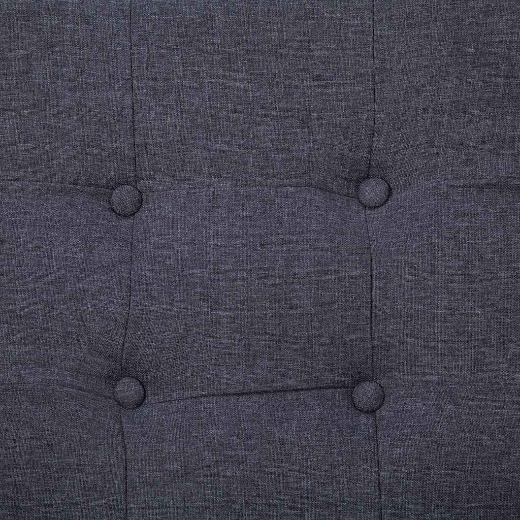 vidaXL 2-Seater Sofa with Armrests Dark Gray Steel and Fabric