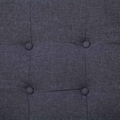 vidaXL 2-Seater Sofa with Armrests Dark Gray Steel and Fabric