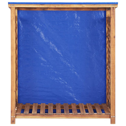 vidaXL Firewood Storage Shed 105x38x115 cm Solid Acacia Wood