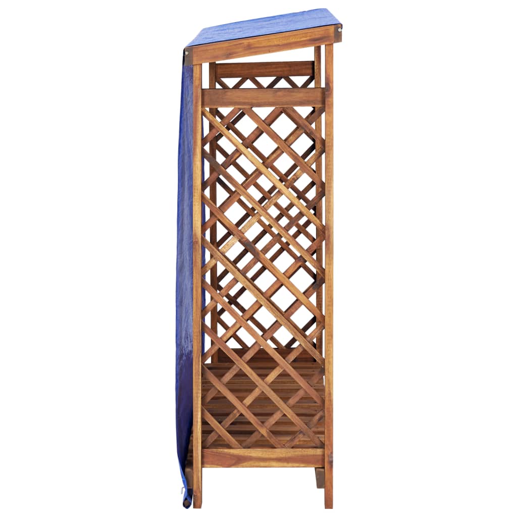 vidaXL Firewood Storage Shed 105x38x115 cm Solid Acacia Wood