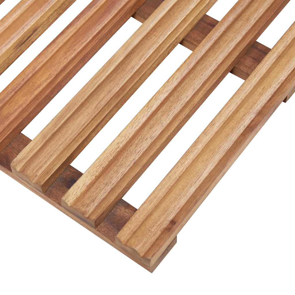 46574 vidaXL Bath Mats 2 pcs Solid Acacia Wood 56x37 cm
