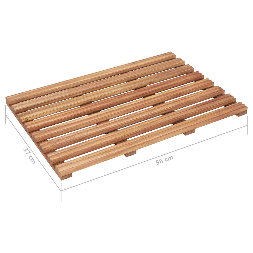 46574 vidaXL Bath Mats 2 pcs Solid Acacia Wood 56x37 cm