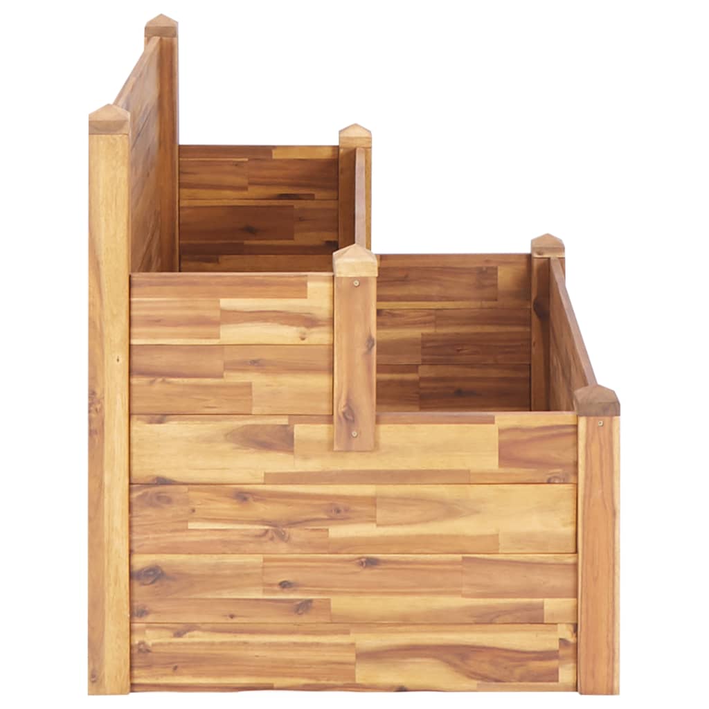 vidaXL 2-Tier Garden Planter 110x75x84 cm Solid Acacia Wood