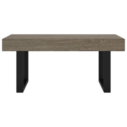 vidaXL Coffee Table Grey and Black 90x45x40 cm MDF and Iron