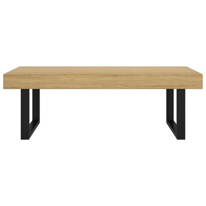 vidaXL Coffee Table Light Brown and Black 120x60x40 cm MDF and Iron