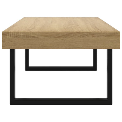 vidaXL Coffee Table Light Brown and Black 120x60x40 cm MDF and Iron