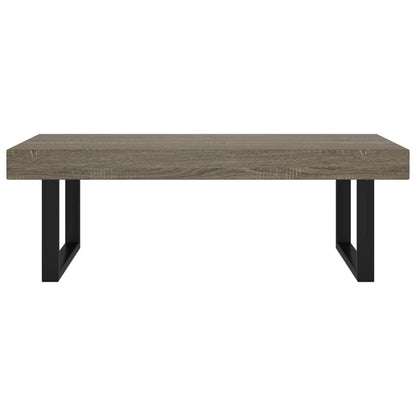 vidaXL Coffee Table Grey and Black 120x60x40 cm MDF and Iron