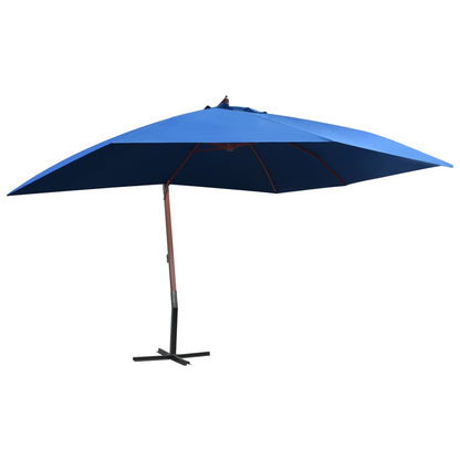 vidaXL Garden Parasol | Blue | Polyester, Bamboo, Firwood | 400x300 cm