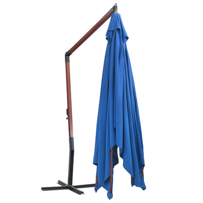 vidaXL Garden Parasol | Blue | Polyester, Bamboo, Firwood | 400x300 cm