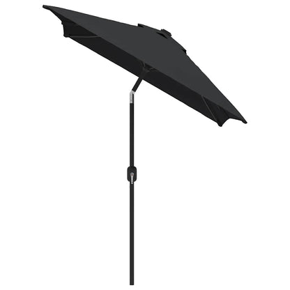 vidaXL Garden Parasol with Metal Pole 300x200 cm Black