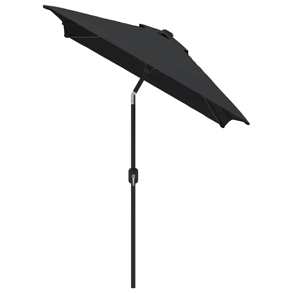 vidaXL Outdoor Parasol with Metal Pole 300x200 cm Black