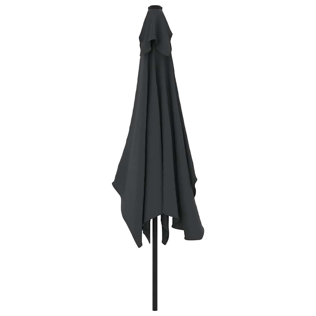 vidaXL Outdoor Parasol with Metal Pole 300x200 cm Black
