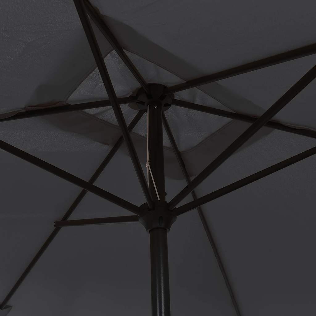 vidaXL Garden Parasol with Metal Pole 300x200 cm Black