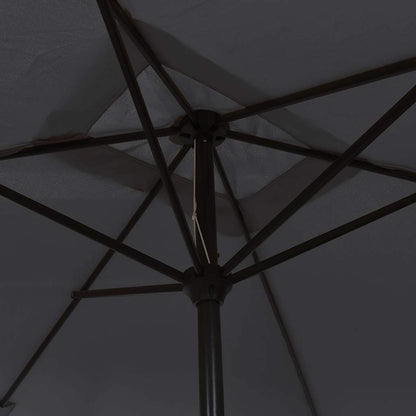 vidaXL Garden Parasol with Metal Pole 300x200 cm Black