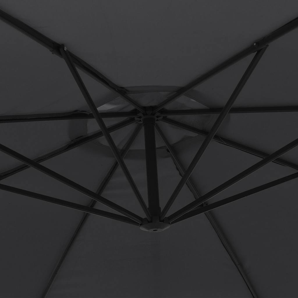 vidaXL Cantilever Garden Parasol with Aluminium Pole 350 cm Black