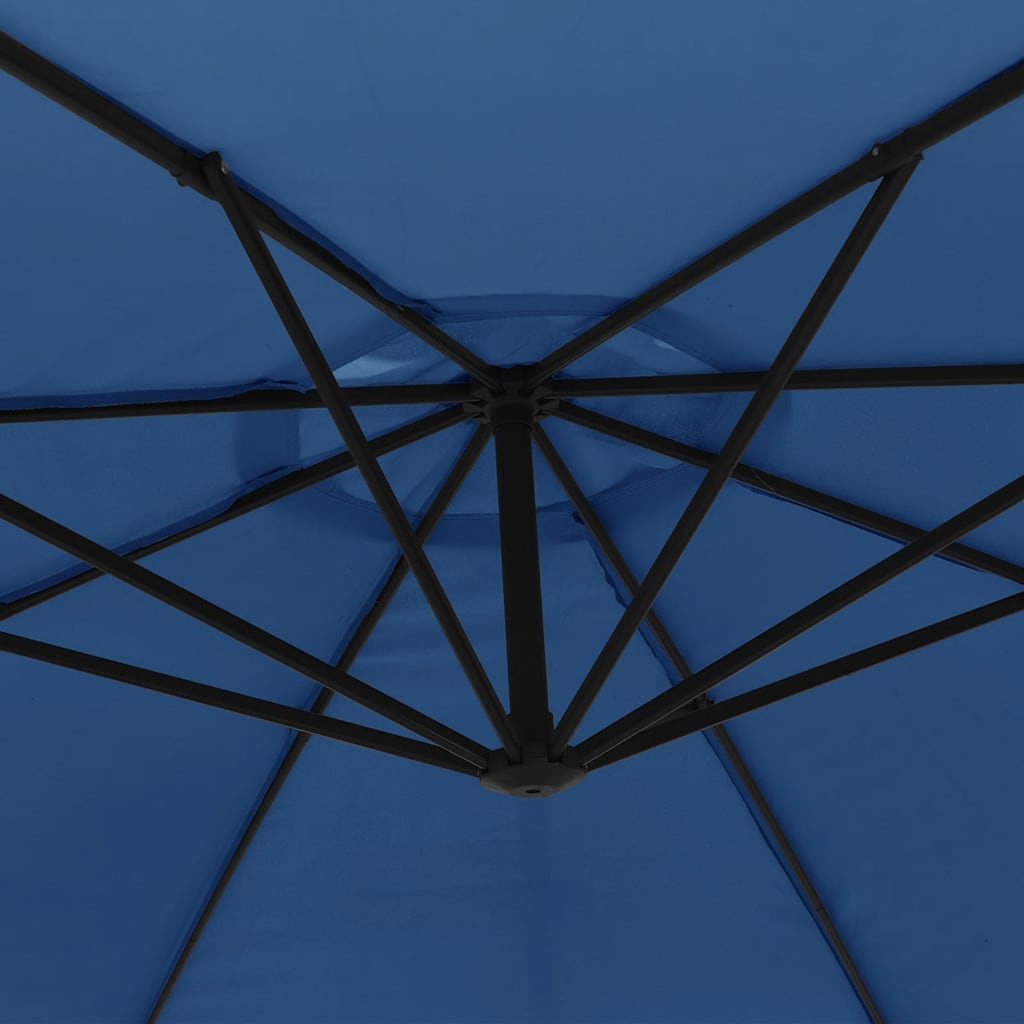 vidaXL Cantilever Garden Parasol | Blue | Polyester | 350 cm diameter | Tiltable