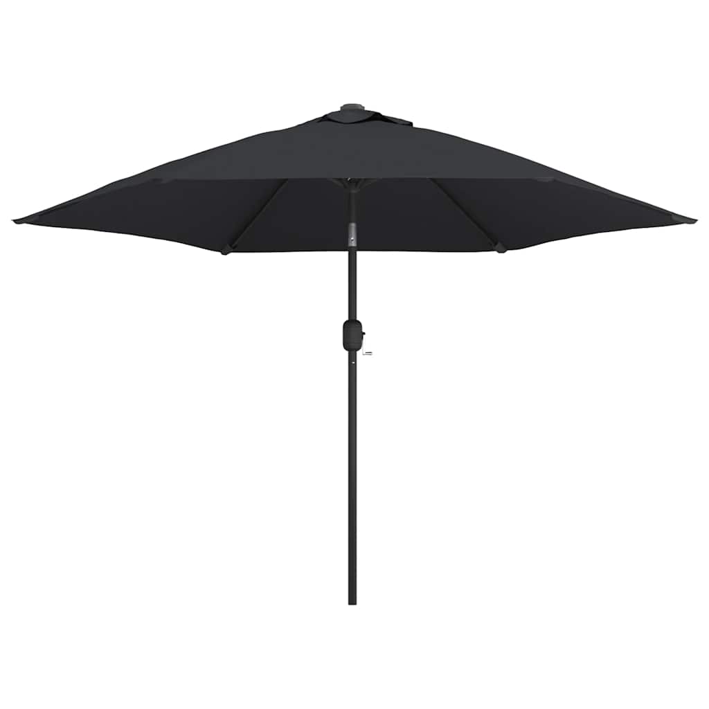 vidaXL Garden Parasol | Black | Polyester, Steel | Large | Garden Parasol