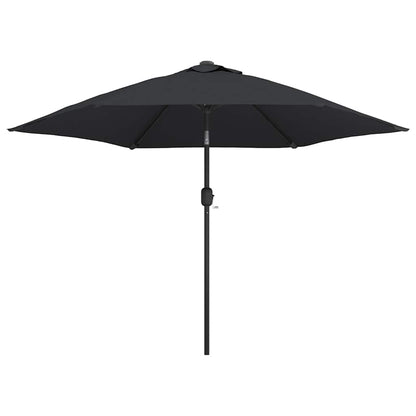 vidaXL Garden Parasol | Black | Polyester, Steel | Large | Garden Parasol