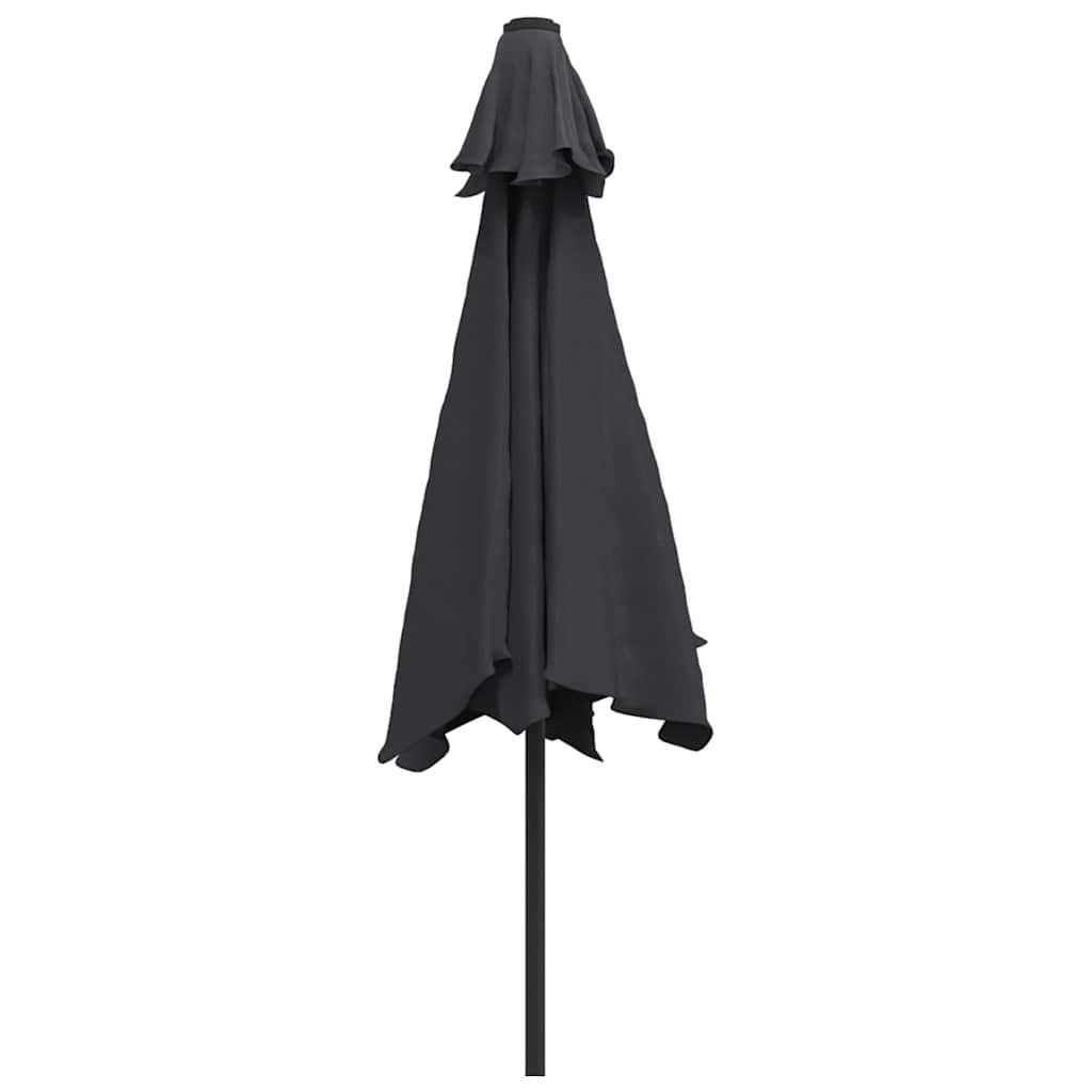 vidaXL Garden Parasol | Black | Polyester, Steel | Large | Garden Parasol