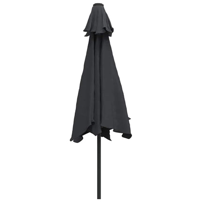 vidaXL Garden Parasol | Black | Polyester, Steel | Large | Garden Parasol