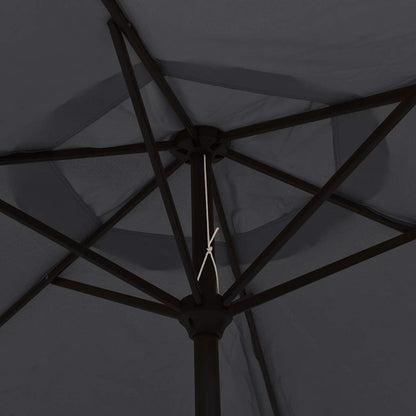 vidaXL Garden Parasol | Black | Polyester, Steel | Large | Garden Parasol