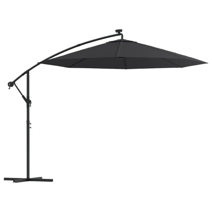vidaXL Cantilever Garden Parasol | Black | Polyester fabric, steel pole | Large