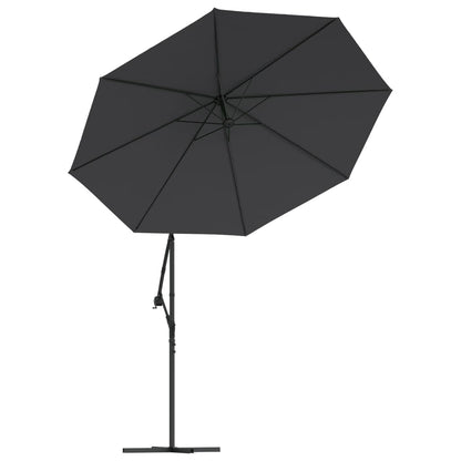 vidaXL Cantilever Garden Parasol | Black | Polyester fabric, steel pole | Large