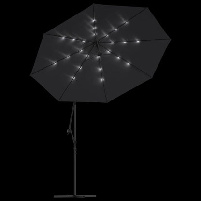 vidaXL Cantilever Garden Parasol | Black | Polyester fabric, steel pole | Large
