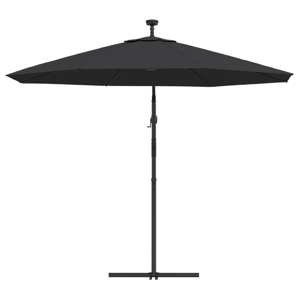 vidaXL Cantilever Garden Parasol | Black | Polyester fabric, steel pole | Large