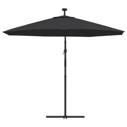 vidaXL Cantilever Garden Parasol | Black | Polyester fabric, steel pole | Large