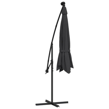 vidaXL Cantilever Garden Parasol | Black | Polyester fabric, steel pole | Large