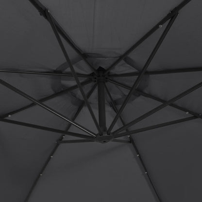 vidaXL Cantilever Garden Parasol | Black | Polyester fabric, steel pole | Large