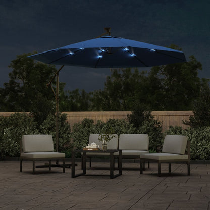 vidaXL Cantilever Garden Parasol | Azure | Polyester fabric, Steel pole