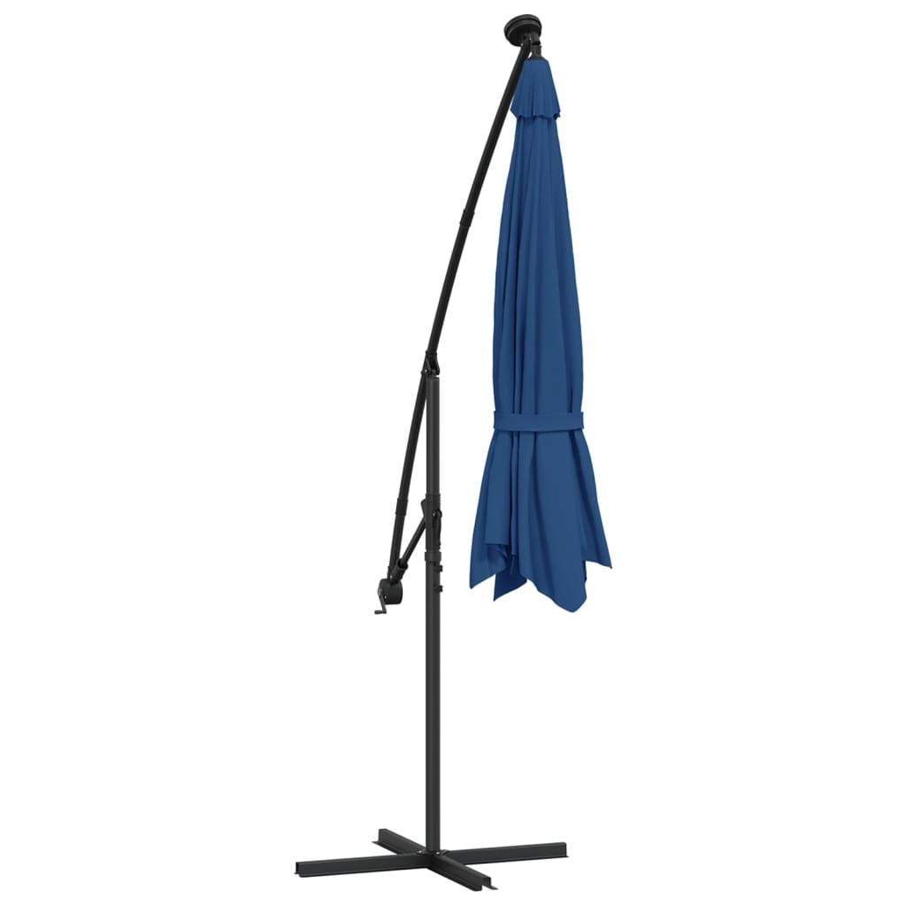 vidaXL Cantilever Garden Parasol | Azure | Polyester fabric, Steel pole
