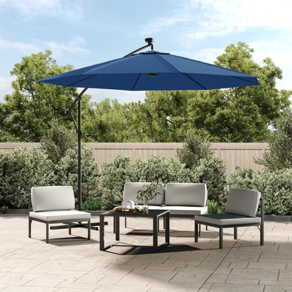 vidaXL Cantilever Garden Parasol | Azure | Polyester fabric, Steel pole